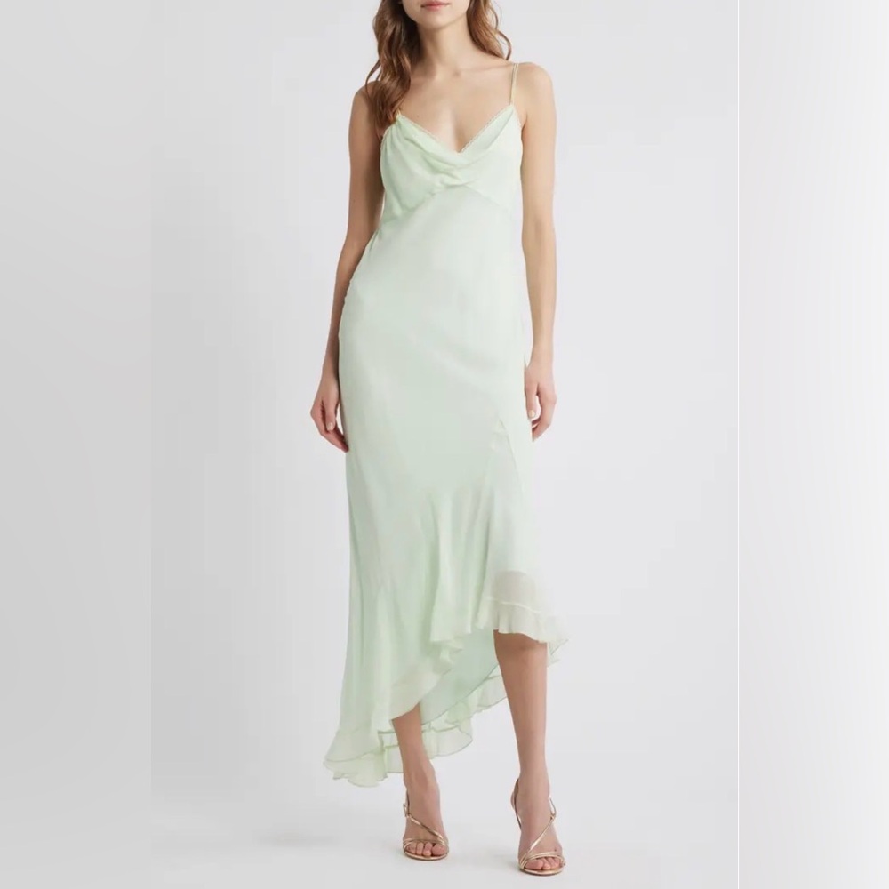 LoveShackFancy high-low slip dress